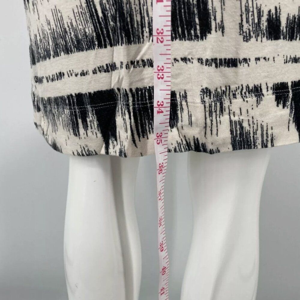 Anthropologie Deletta Dress Small Black White Striped abstract Jersey Stretch S - Picture 10 of 10